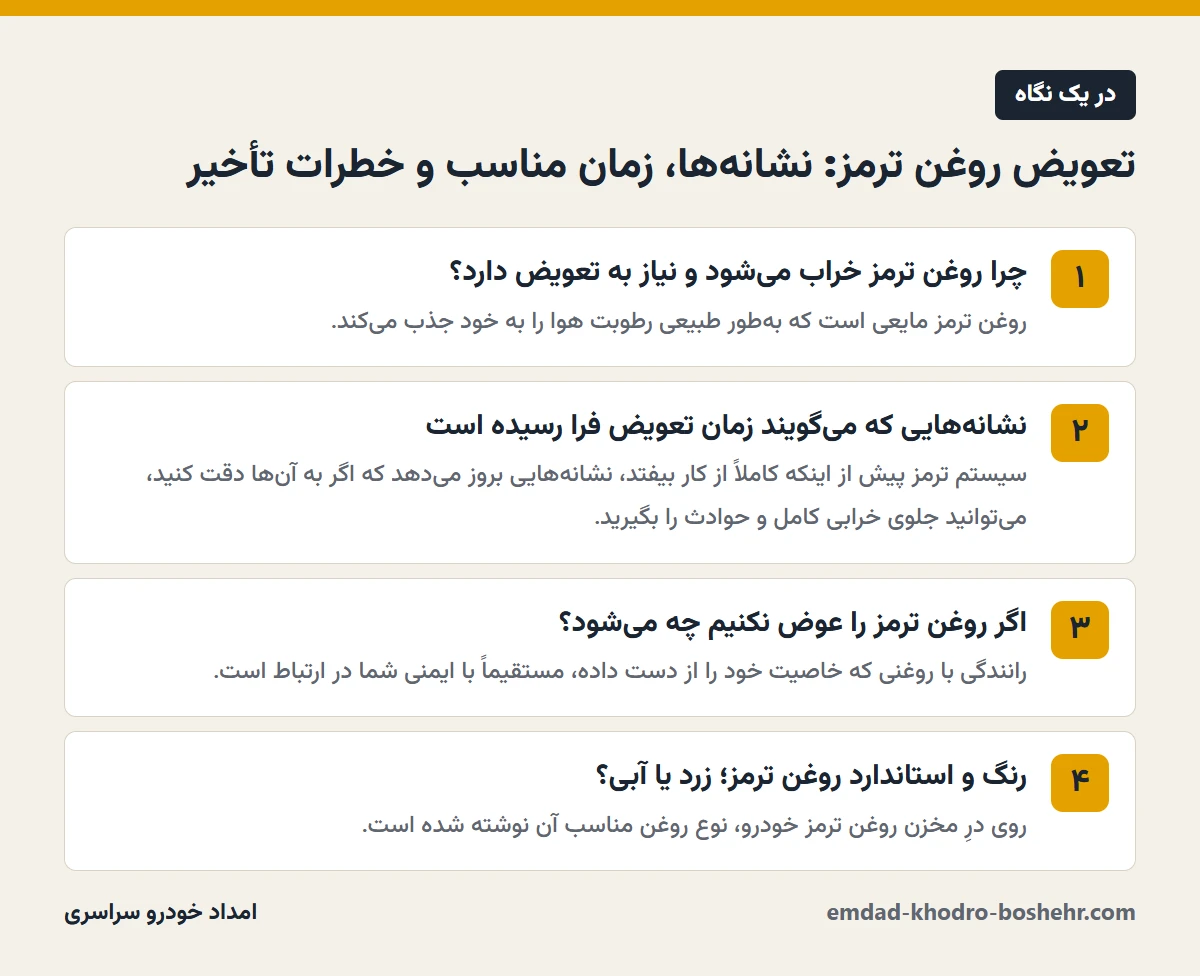 تعویض روغن ترمز: نشانه‌ها، زمان مناسب و خطرات تأخیر در یک نگاه